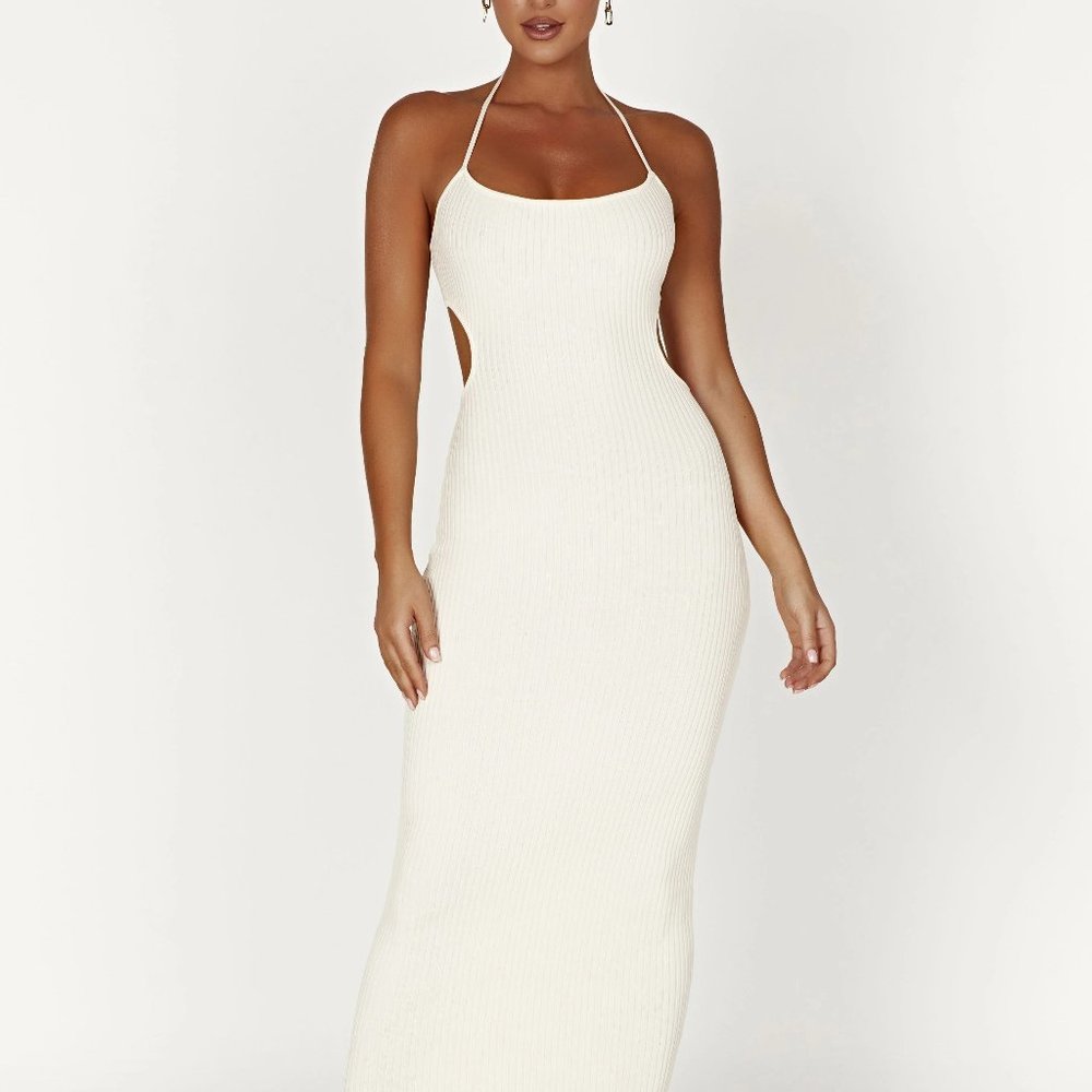 Meshki Morgan Knit Midi Dress (Cream, Size XS)